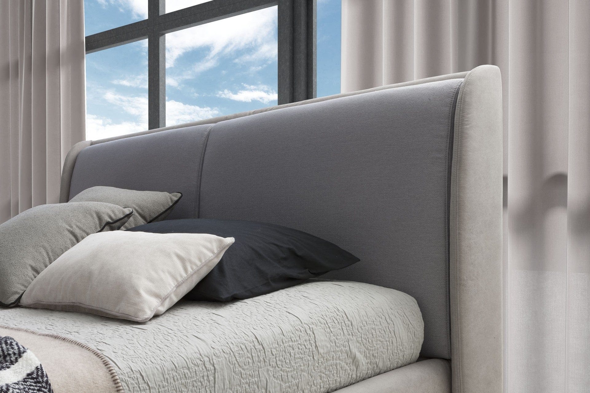 Pat tapitat cu spatiu de depozitare Winds (3)