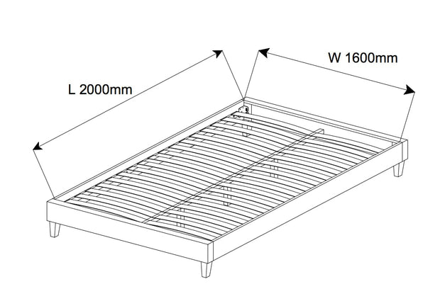 Maesta 200 x 160 cm Pat tapitat cu stofa Annabelle Grey