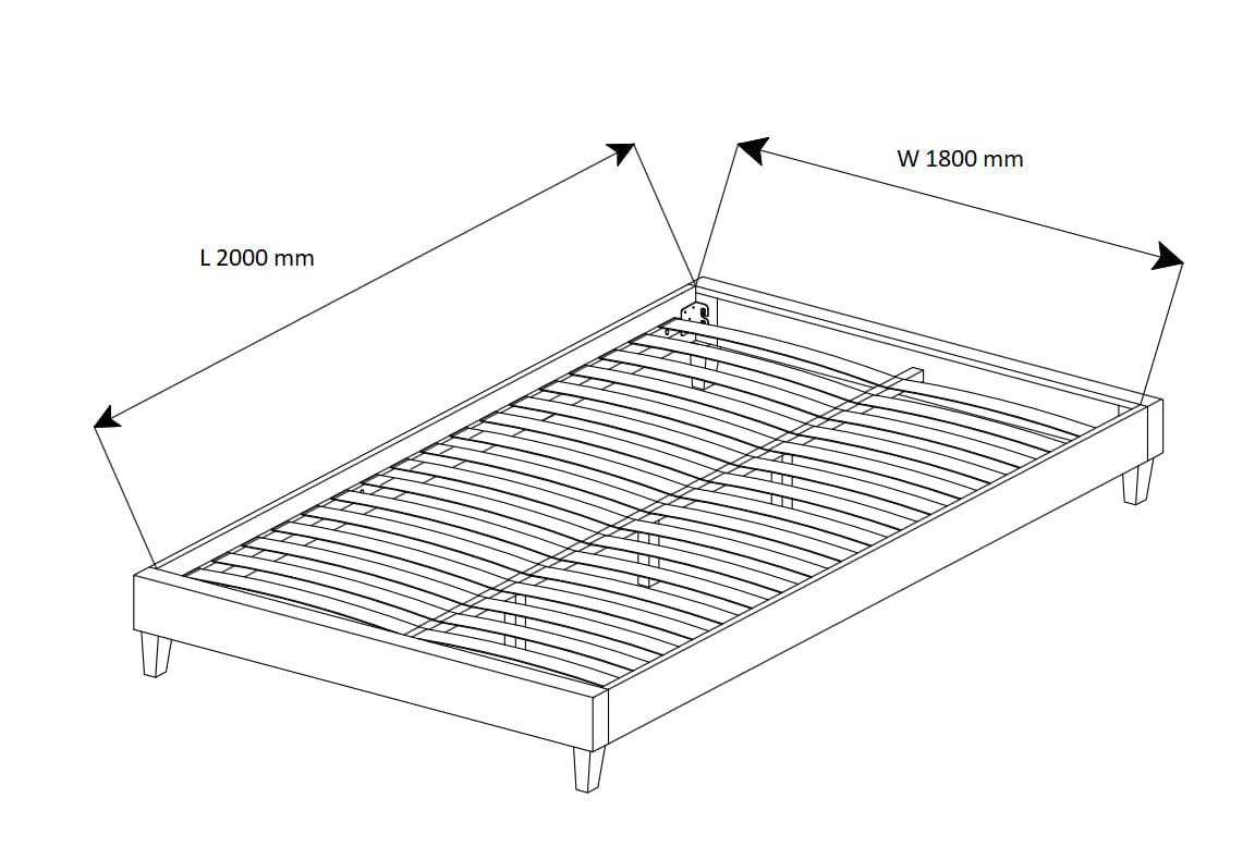 Pat tapitat cu stofa Annabelle Grey (4)