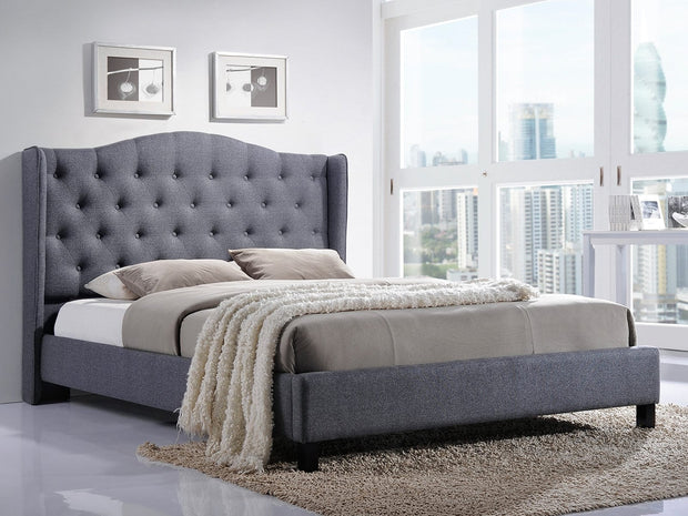 Maesta 200 x 160 cm Pat tapitat cu stofa Annabelle Grey