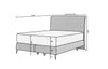Pat tapitat cu stofa, Blanks Boxspring Verde Olive (4)