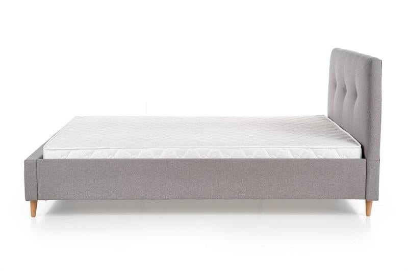 Halmar 200 x 160 cm Pat tapitat cu stofa Doriana Gri