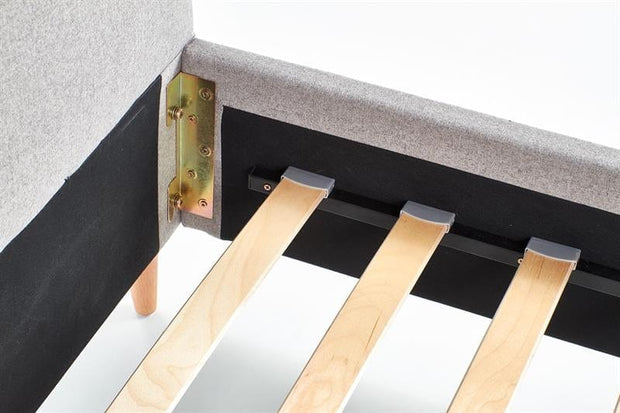 Halmar 200 x 160 cm Pat tapitat cu stofa Doriana Gri