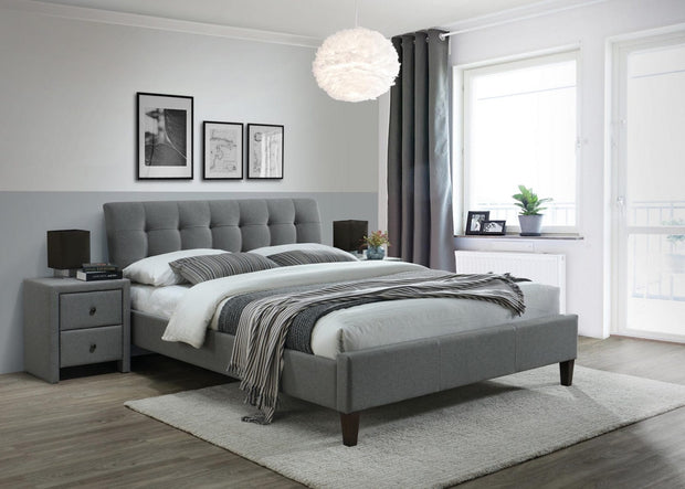 Halmar 200 x 160 cm Pat tapitat cu stofa Samantha 2 Gri, 200 x 160 cm