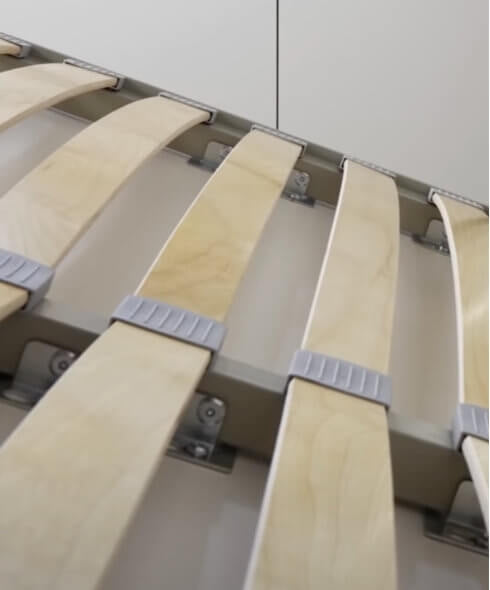 Pat rabatabil pe perete, cu mecanism pneumatic si somiera inclusa, Bed Concept Vertical Stejar Artisan, 200 x 140 cm (7)