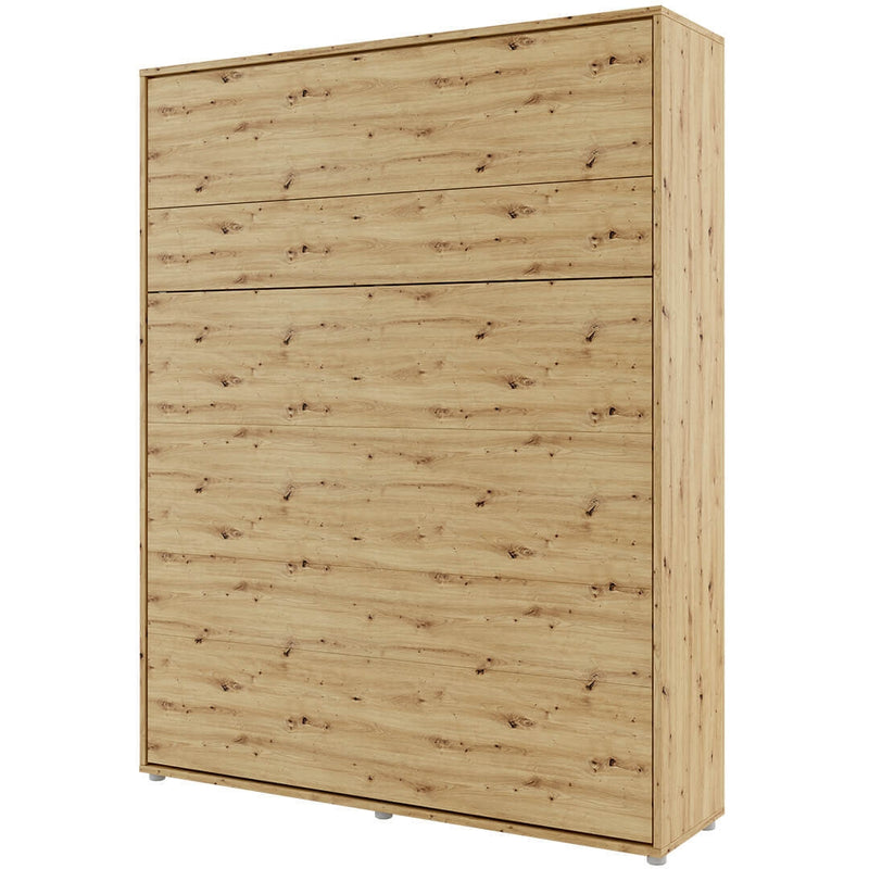 Pat rabatabil pe perete, cu mecanism pneumatic si somiera inclusa, Bed Concept Vertical Stejar Artisan, 200 x 160 cm (1)