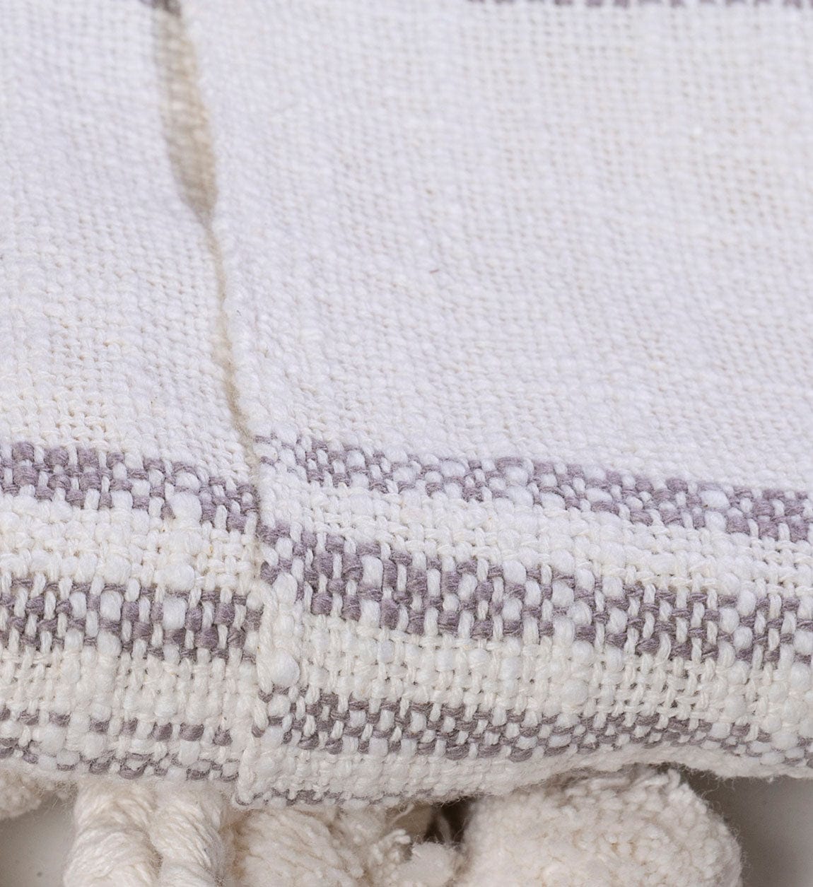 Patura decorativa din bumbac Kenia Alb / Gri, 160 x 121 cm (2)