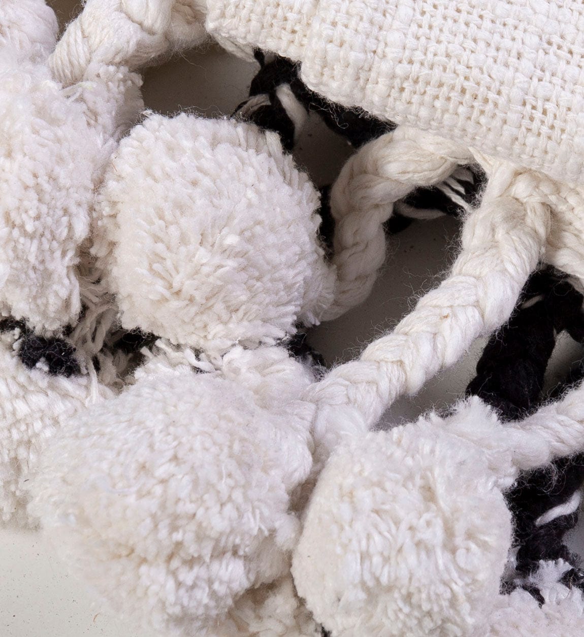 Patura decorativa din bumbac  Kenia Alb / Negru, 160 x 120 cm (1)