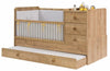 Patut transformabil cu sertar din pal, pentru bebe Mocha SL Baby New Natur, 180 x 80 cm (4)