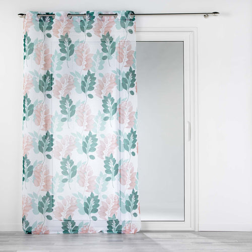 Perdea Belline Alb / Verde, 140 x 240 cm