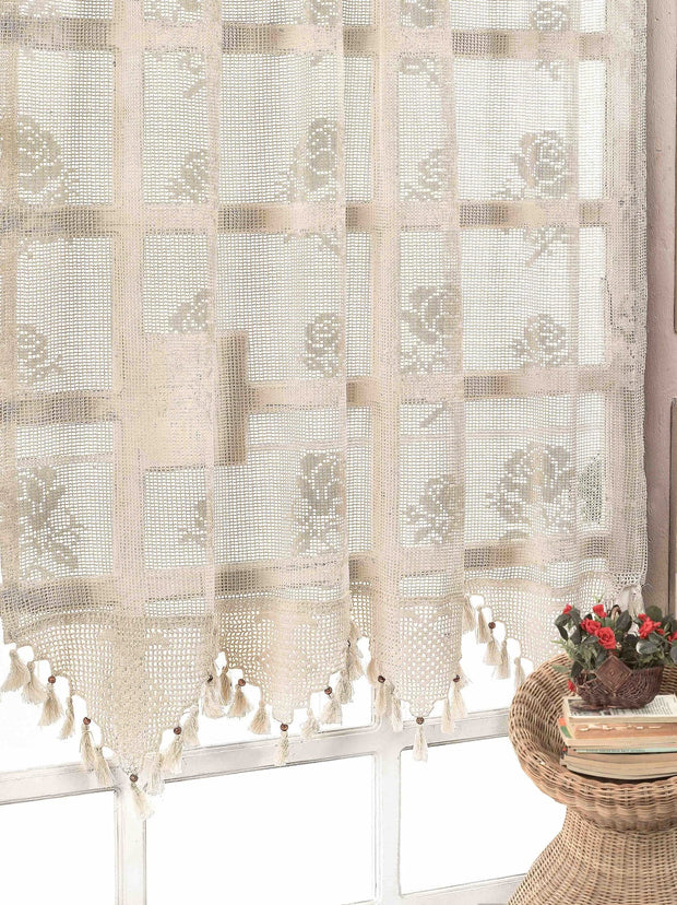 Perdea din bumbac si in Authentic Rose Bej & OYOTR-131-10 & OYOTR-131-10 & OYOTR-131-10