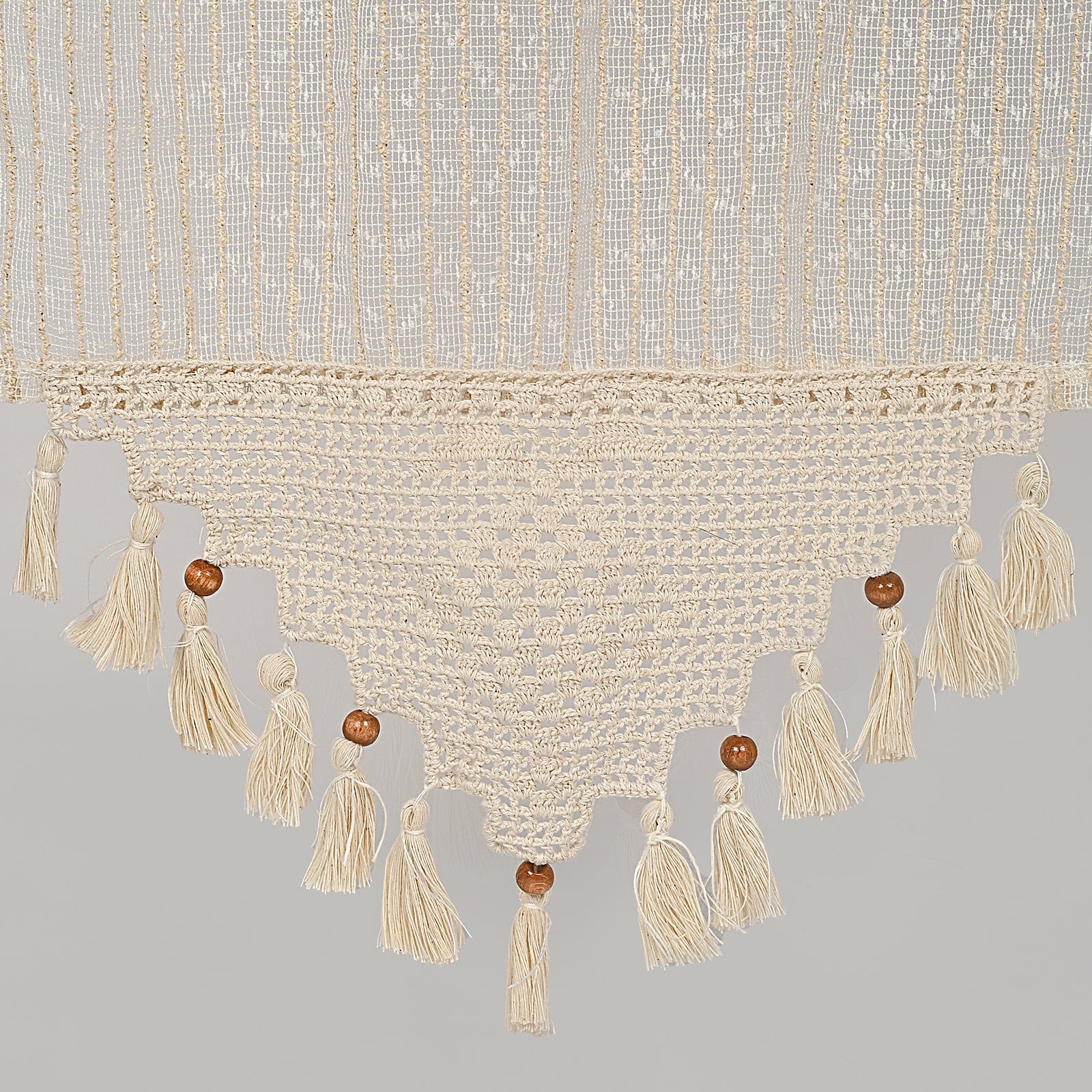 Perdea din bumbac Simple Lace Tulle Bej (2)