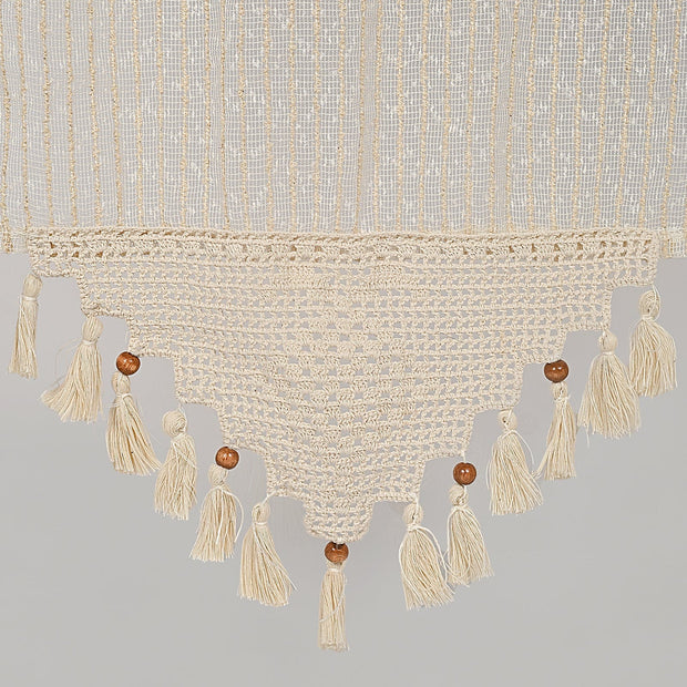 Perdea din bumbac Simple Lace Tulle Bej (2)