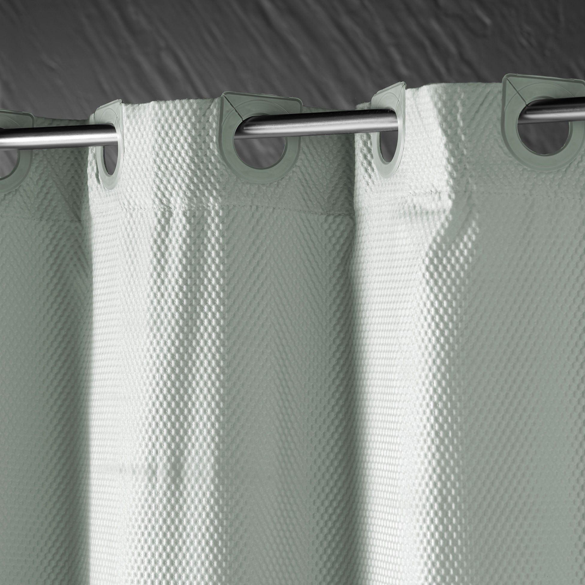 Perdea dus din poliester, Dotty Gri Deschis, 180 x 200 cm (2)