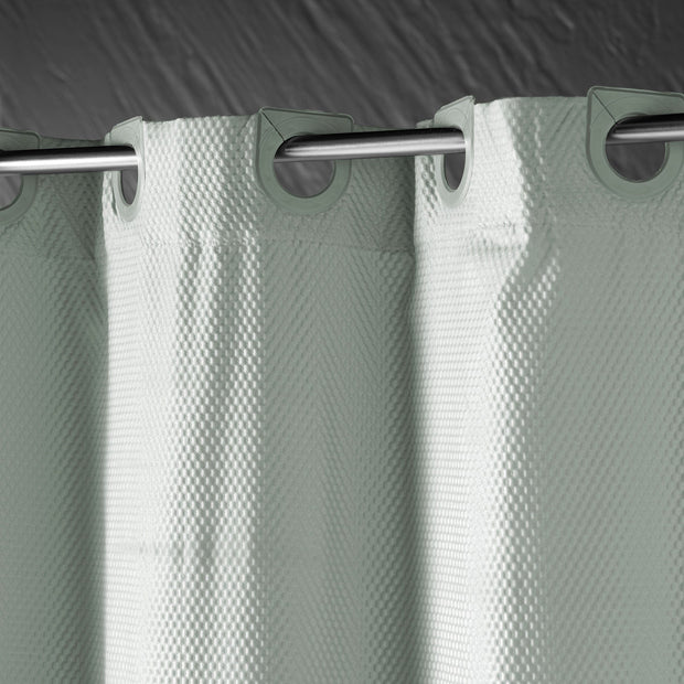 Perdea dus din poliester, Dotty Gri Deschis, 180 x 200 cm (2)