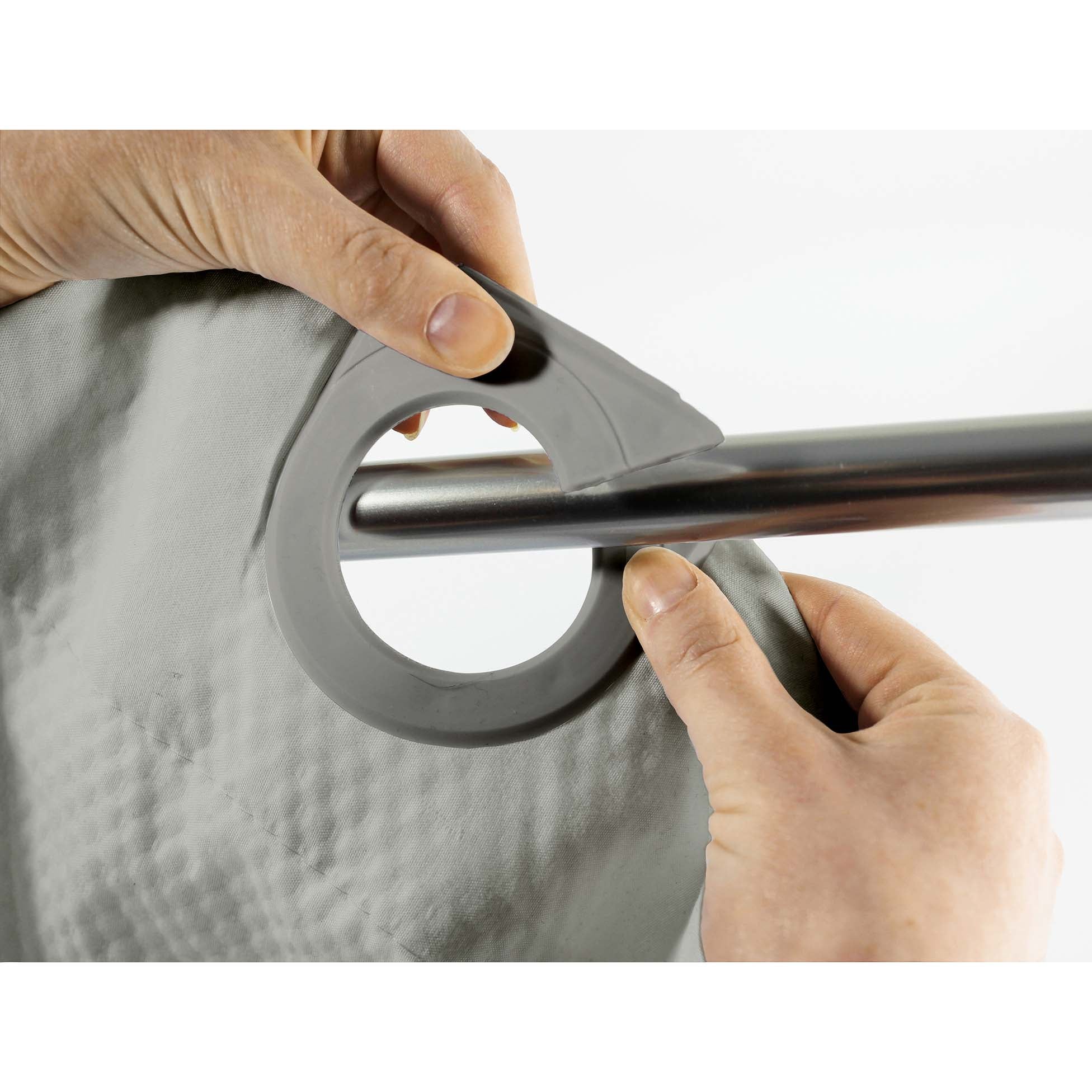 Perdea dus din poliester, Dotty Gri Deschis, 180 x 200 cm (3)