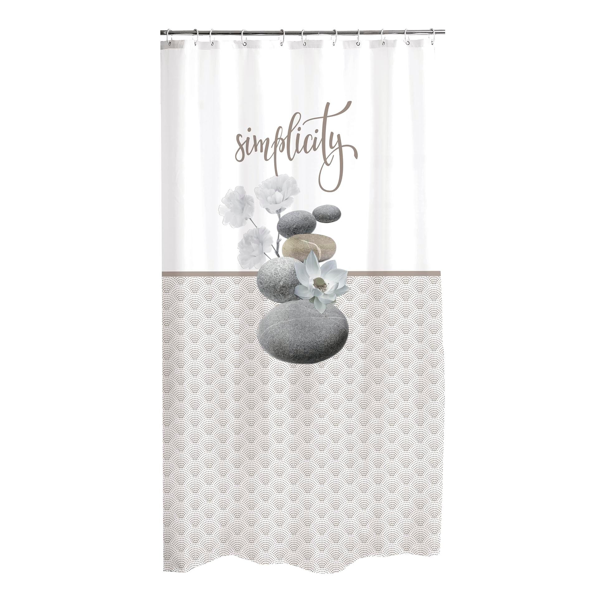 Perdea dus din poliester, Mineral Multicolor, 180 x 200 cm