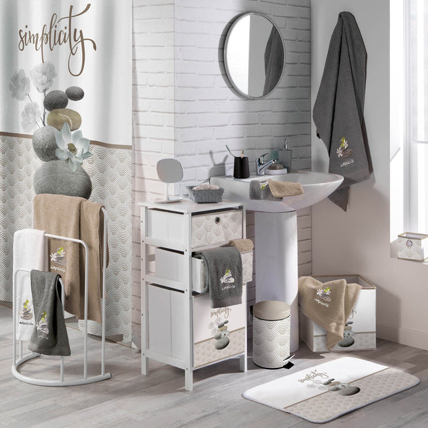 Perdea dus din poliester, Mineral Multicolor, 180 x 200 cm (1)