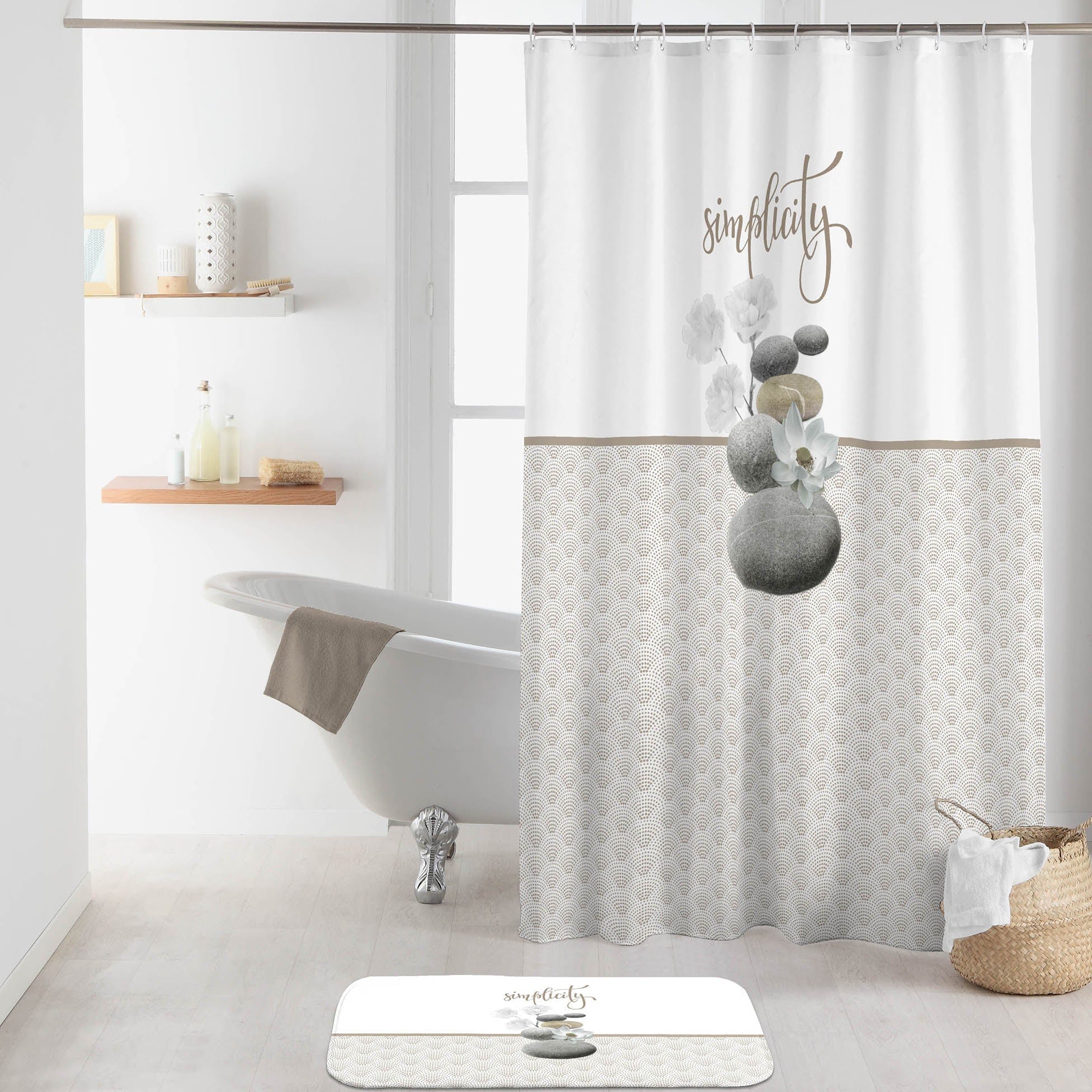 Perdea dus din poliester, Mineral Multicolor, 180 x 200 cm (2)