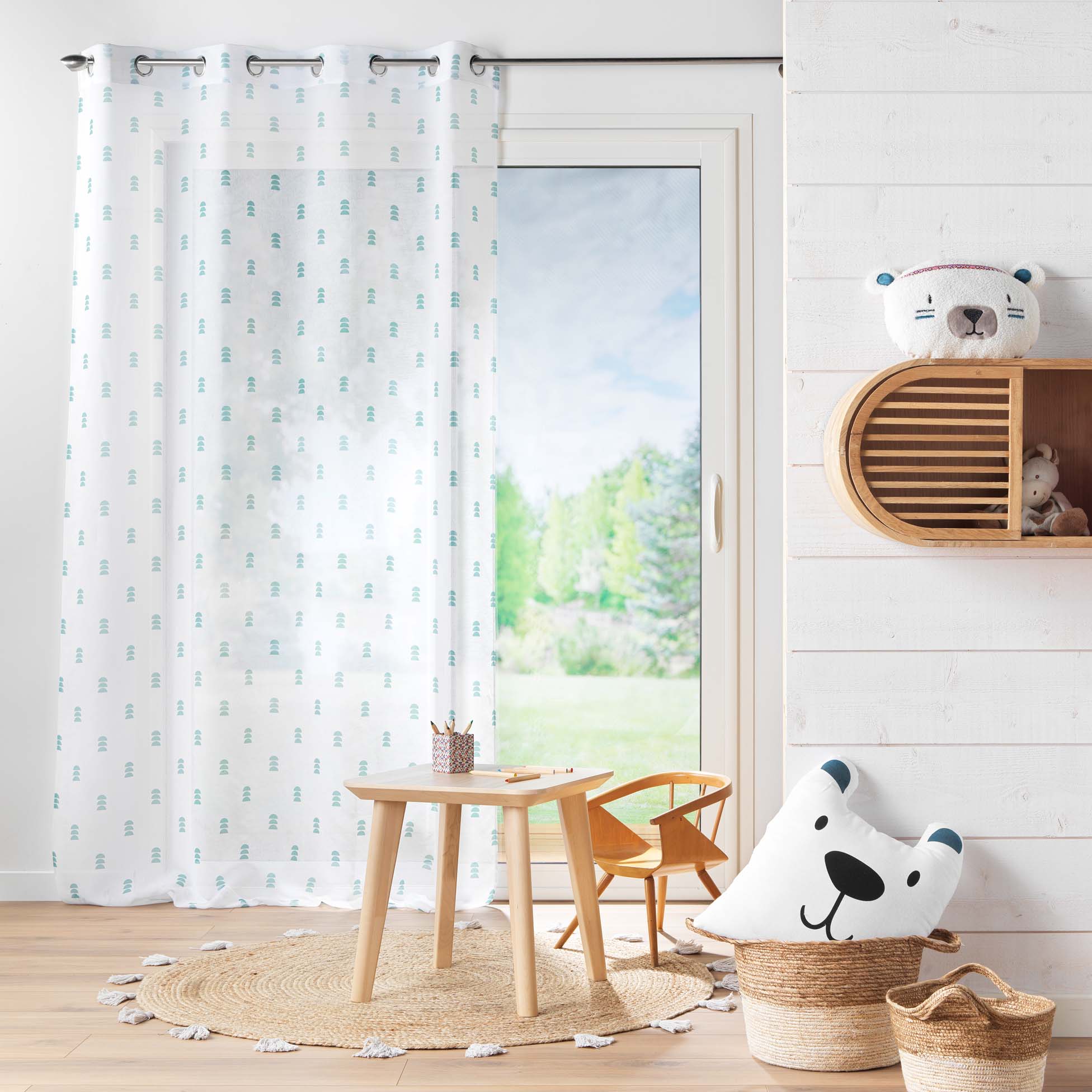 Perdea Geokid Verde Mint, 140 x 240 cm (1)