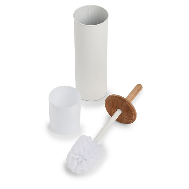 Perie de toaleta cu suport din metal, Shade Alb, Ø10xH38,4 cm (1)