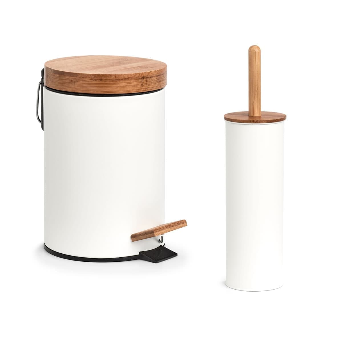 Perie de toaleta cu suport din metal, Shade Alb, Ø10xH38,4 cm (2)