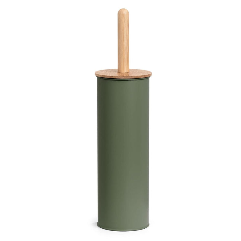 Perie de toaleta cu suport din metal, Shade III Verde Inchis, Ø10xH38,4 cm