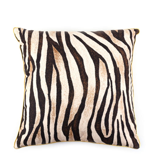 Perna decorativa cu husa detasabila, Zebra Multicolor, 45 x 45 cm