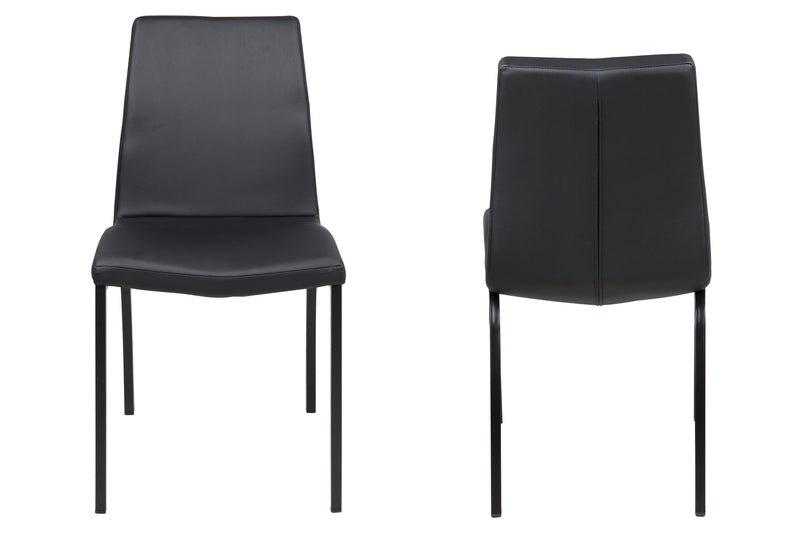 Set 4 scaune metalice tapitate Sumi Black (1)