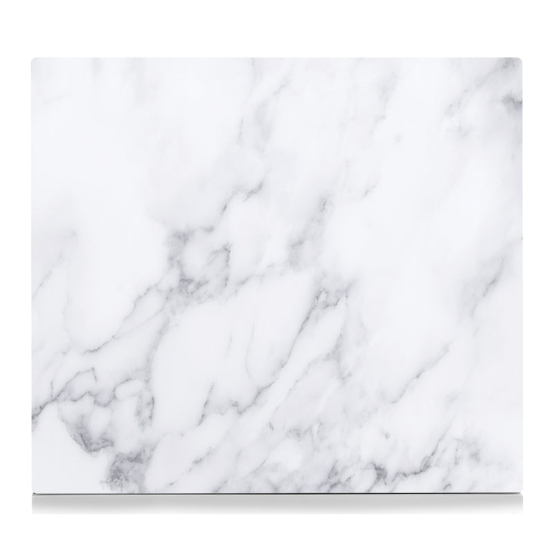 Placa din sticla protectie perete/plita, White Marble, L56xl50 cm