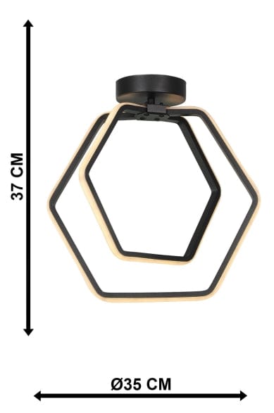 Plafoniera Hazar Negru (3)