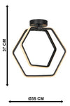 Plafoniera Hazar Negru (3)