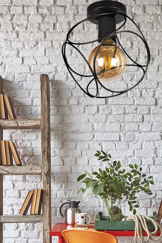 Plafoniera Selanik Negru (1)