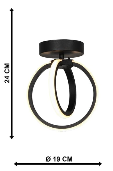 Plafoniera Sezen Negru (2)