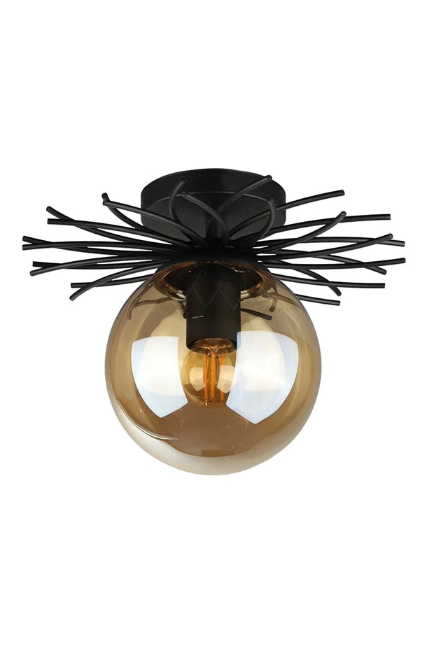 Plafoniera Tesla Negru / Alama