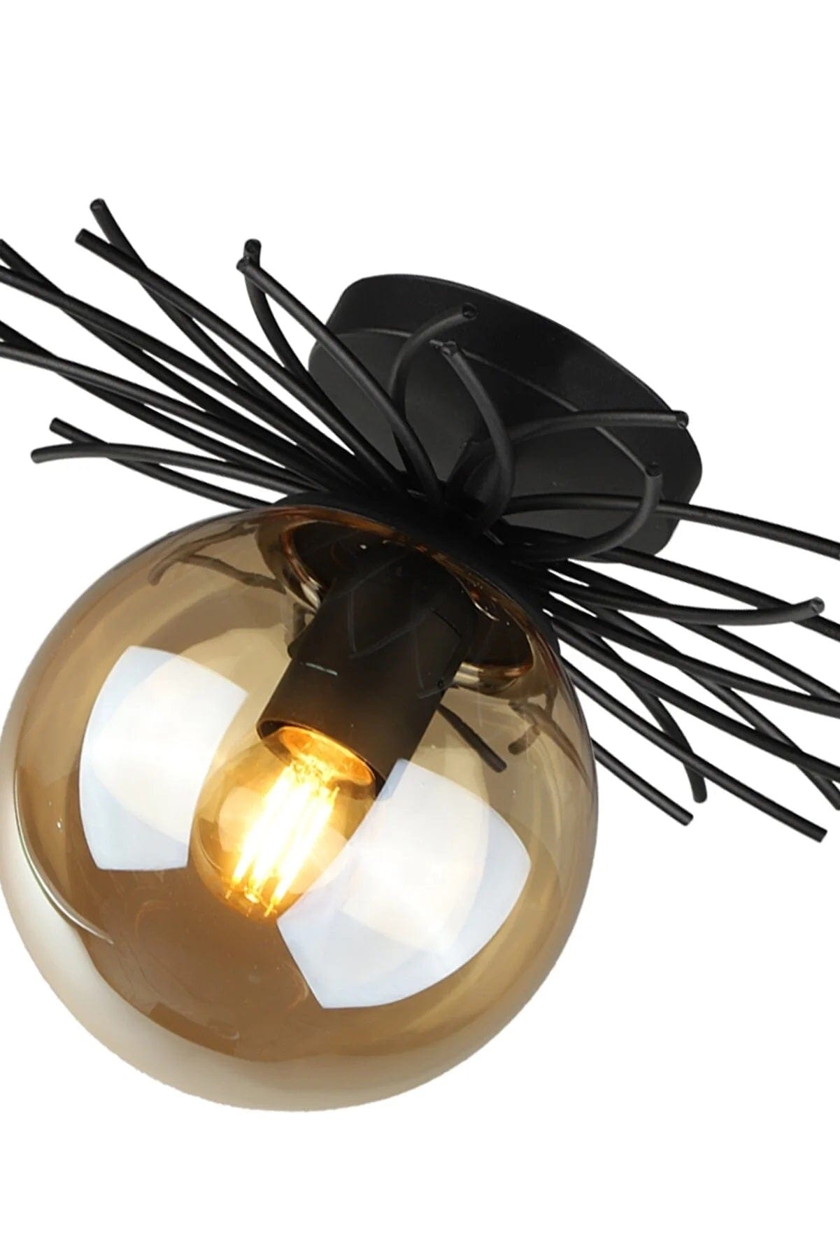 Plafoniera Tesla Negru / Alama (3)