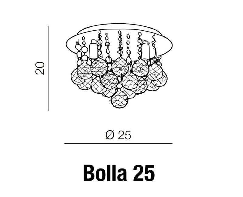 Plafoniera Bolla 25 Crom, AZ1285 (3)