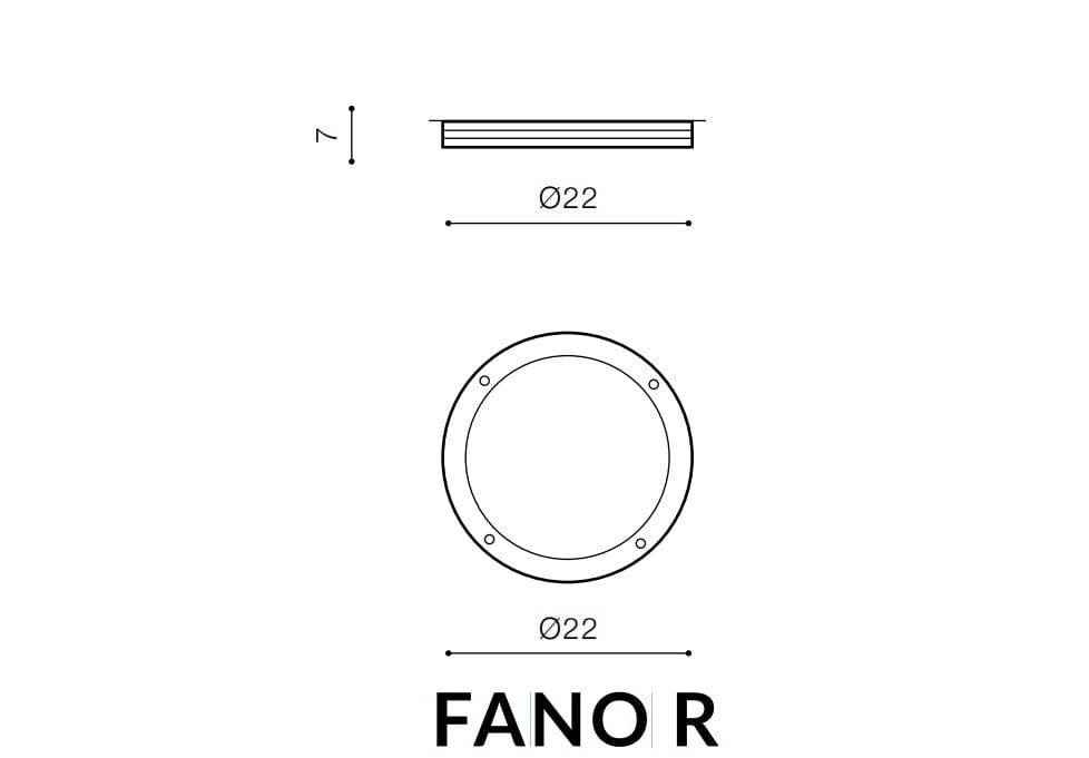 Plafoniera Fano Round Gri inchis, AZ2187 (4)