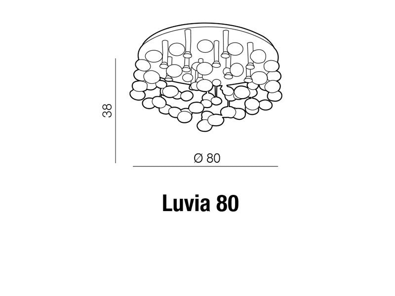 Plafoniera Luvia 80 Clear, AZ2571 (2)