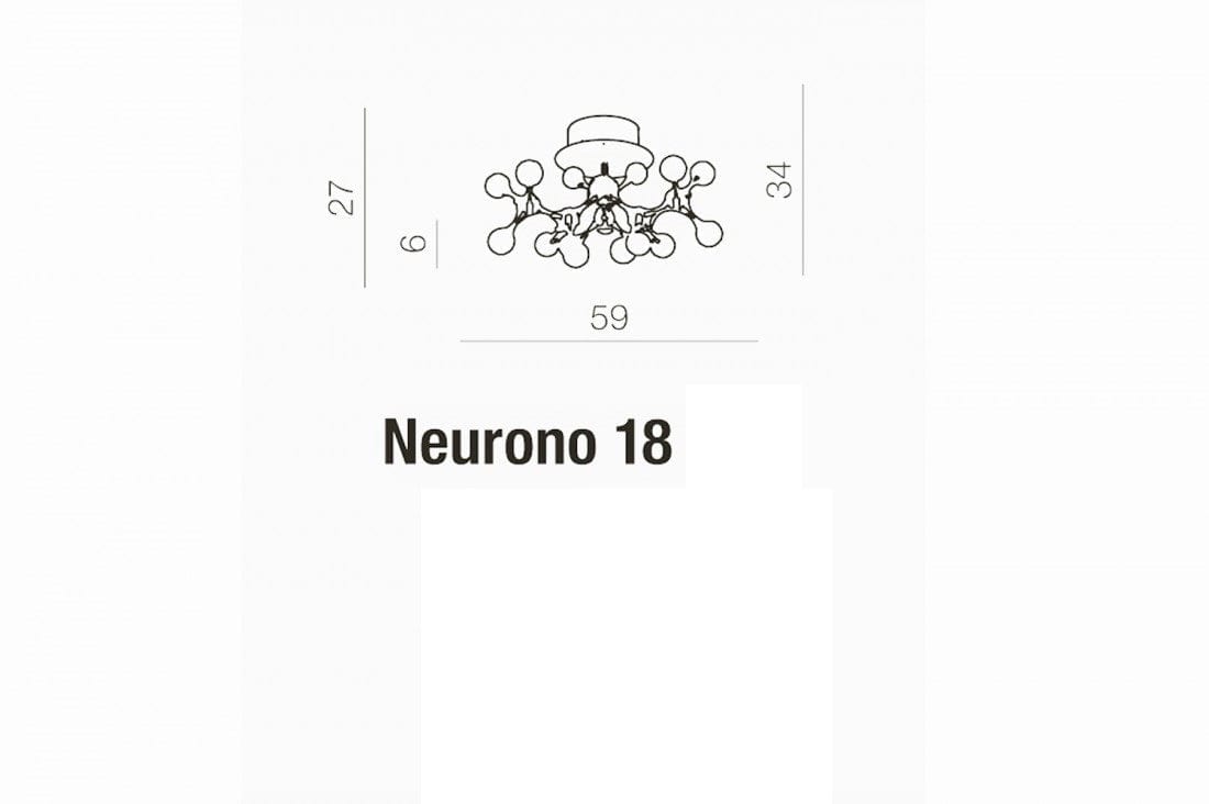 Plafoniera Neurono 18 Alb / Crom, AZ0553 (5)