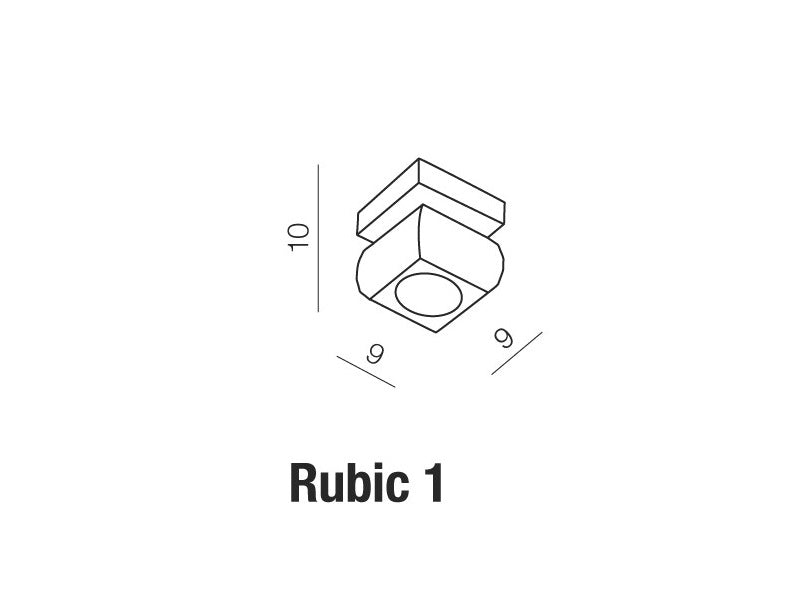 Plafoniera Rubic 1 Crom, AZ0489 (1)