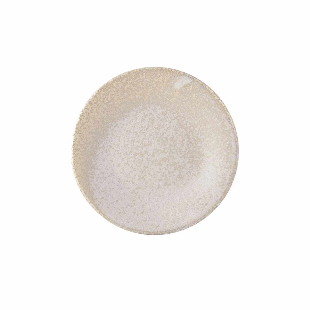 Platou pentru servire, din ceramica, Fade Alb, Ø17xH2 cm