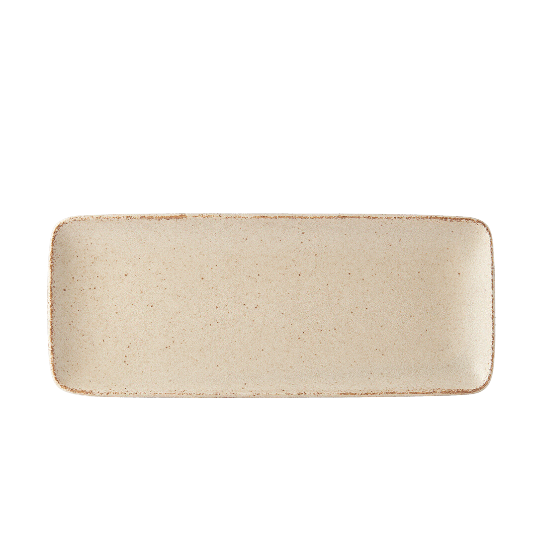 Platou pentru servire, din ceramica, Fade Bej, L29,5xl12xH2,5 cm