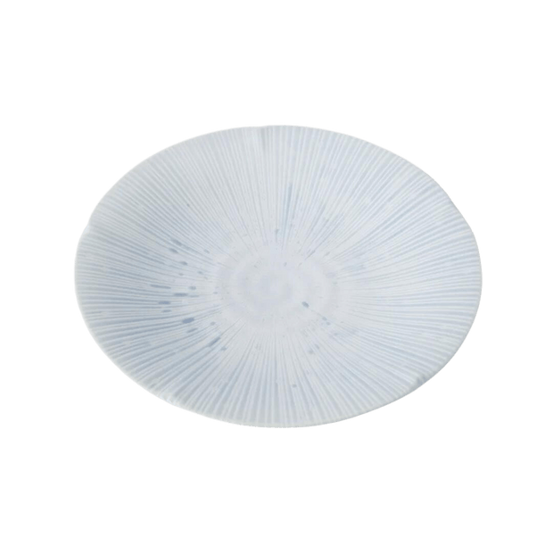 Platou pentru servire, din ceramica, Ice Albastru, Ø22xH2,7 cm