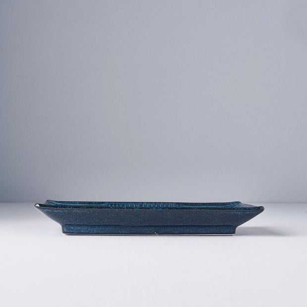 Platou pentru servire, din ceramica, Lines Albastru, L21xl13xH2,5 cm (1)