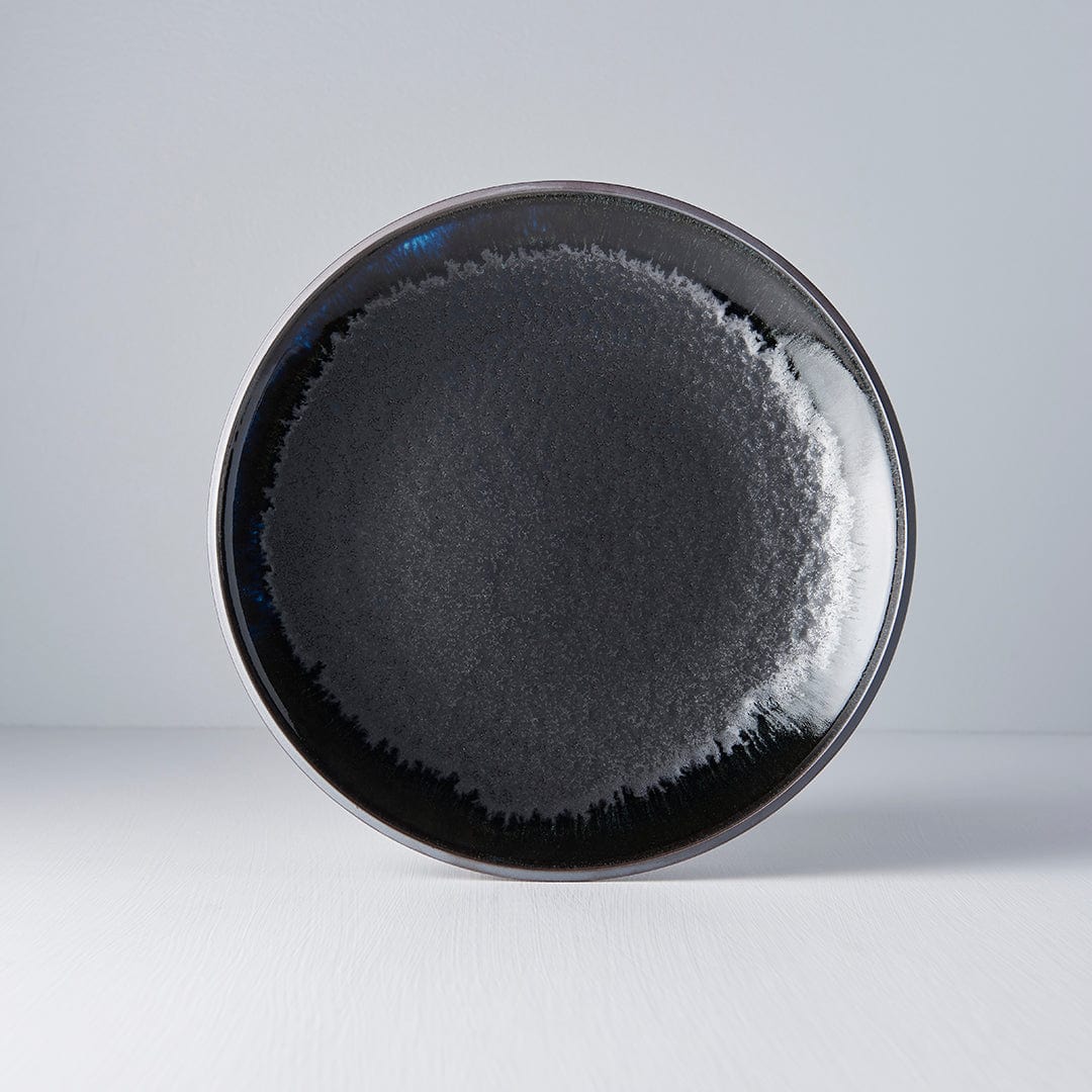 Platou pentru servire, din ceramica, Matt Negru, Ø25,5xH3,5 cm (3)