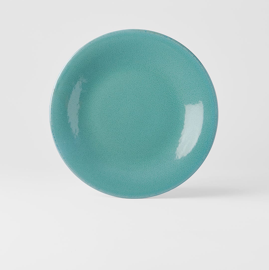 Platou pentru servire, din ceramica, Peacock Turcoaz, Ø28xH3 cm (2)