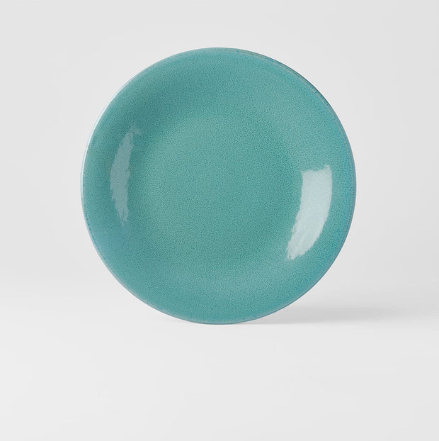 Platou pentru servire, din ceramica, Peacock Turcoaz, Ø28xH3 cm (2)