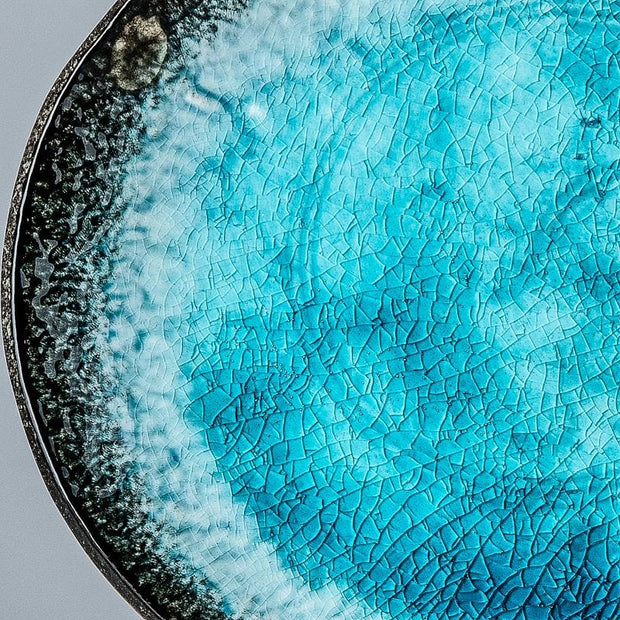 Platou pentru servire, din ceramica, Sky Albastru, L18xl15xH2 cm (2)