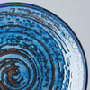 Platou pentru servire, din ceramica, Swirl Albastru, Ø25,5xH3,5 cm (2)